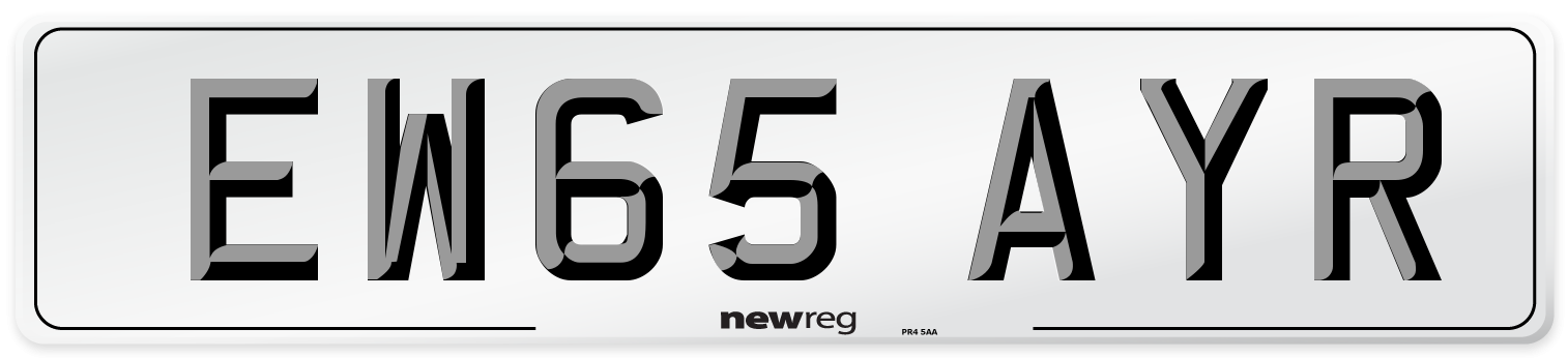 EW65 AYR Number Plate from New Reg